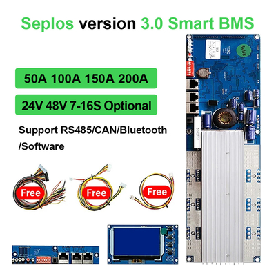 V3 Deligreen Seplos JK BMS Lifepo4 Li Ion 16S 48v 50A 100A 150A 200A Blue Tooth RS485 CAN BUS Επικοινωνία έξυπνο BMS