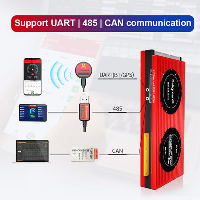 Η λι-ιονική υποστήριξη UART RS485 BMS 3S 12V 150A-250A μπορεί μπλε δόντι επικοινωνίας